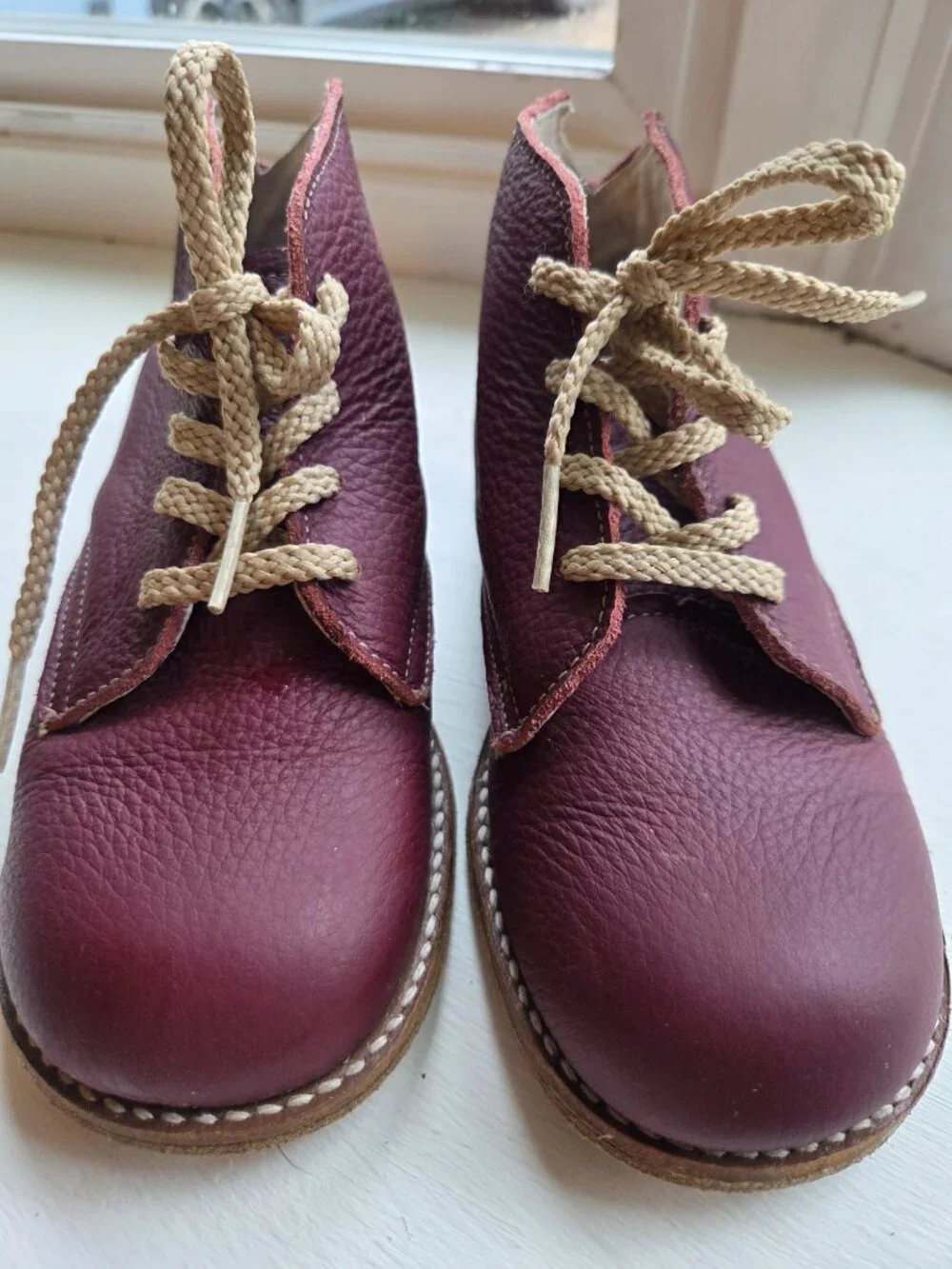 Zimmeman Shoes Toddler Leather Milo Boot in red bown Leather